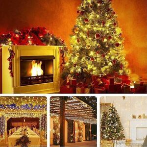 LED Lights Waterproof Indoor/Outdoor White, Yellow Size 66ft 8 Modes Holiday